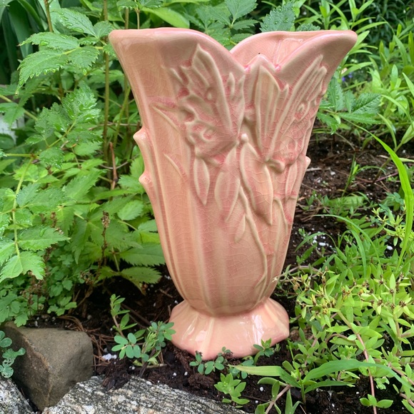 SOLD McCOY Art Deco Butterfly Vase - Picture 2 of 14
